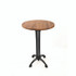 JMC FURNITURE 106A24R8 Topalit Tables, Round, 24" dia x 42"h, Teak Top, Black Aluminum Base/Legs