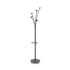 ALBA PMFESTN Festival Coat Stand with Umbrella Holder, Five Knobs, 14w x 14d x 73.67h, Black
