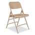NATIONAL PUBLIC SEATING NPS® 301 300 Series Deluxe All-Steel Triple Brace Folding Chair, Supports Up to 480 lb, 17.25" Seat Height, Beige, 4/Carton