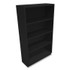 HON COMPANY S60ABCP Metal Bookcase, Four-Shelf, 34.5w x 12.63d x 59h, Black