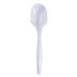 BOARDWALK SSMWPPWIW Mediumweight Wrapped Polypropylene Cutlery, Soup Spoon, White, 1,000/Carton