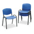 SAFCO PRODUCTS 4185BU Stacking Chair, Supports Up to 250 lb, 18" Seat Height, Blue Seat, Blue Back, Black Base, 4/Carton