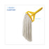 BOARDWALK 224RCT Premium Cut-End Wet Mop Heads, Rayon, 24 oz, White, 12/Carton
