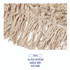 BOARDWALK 1048 Industrial Dust Mop Head, Cotton, 48 x 3, White