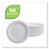 ECO-PRODUCTS,INC. EPP005PK Renewable Sugarcane Dinnerware, Plate, 10" dia, Natural White, 50/Pack
