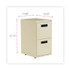 ALERA PAFFPY File Pedestal, Left or Right, 2 Legal/Letter-Size File Drawers, Putty, 14.96" x 19.29" x 27.75"