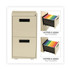 ALERA PAFFPY File Pedestal, Left or Right, 2 Legal/Letter-Size File Drawers, Putty, 14.96" x 19.29" x 27.75"