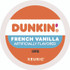 KEURIG DR PEPPER Dunkin'® 1268 K-Cup Pod, French Vanilla, 22/Box