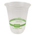 WORLD CENTRIC CPCS12 PLA Clear Cold Cups, 12 oz, Plastic, Clear, 1,000/Carton