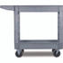 BOARDWALK 4024UC GRA Two-Shelf Utility Cart, Plastic, 2 Shelves, 500 lb Capacity, 17.25" x 40" x 33.5", Gray