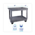 BOARDWALK 4024UC GRA Two-Shelf Utility Cart, Plastic, 2 Shelves, 300 lb Capacity, 24" x 40" x 31.5", Gray