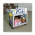 BOARDWALK 4024UC GRA Two-Shelf Utility Cart, Plastic, 2 Shelves, 300 lb Capacity, 24" x 40" x 31.5", Gray