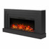 AMERIWOOD INDUSTRIES, INC. Ameriwood Home 8534096COM  Lynnhaven Wide Mantel With Linear Electric Fireplace, 32-11/16inH x 62-7/16inW x 11-13/16inD, Black/White Marble