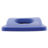 RUBBERMAID COMMERCIAL PROD. 269288BE Lid for Slim Jim Bottle Recycling Container, 20.38w x 11.38d x 2.75h, Blue