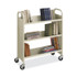 SAFCO PRODUCTS 5358SA Steel Single-Sided Book Cart, Metal, 3 Shelves, 300 lb Capacity, 36" x 14.5" x 43.5", Sand