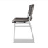ICEBERG ENTERPRISES 64517 CafeWorks Chair, Supports Up to 225 lb, 18" Seat Height, Graphite Seat/Back, Silver Base, 2/Carton
