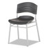 ICEBERG ENTERPRISES 64517 CafeWorks Chair, Supports Up to 225 lb, 18" Seat Height, Graphite Seat/Back, Silver Base, 2/Carton
