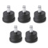 SAFCO PRODUCTS 5138 Task Master Nylon Glides, Grip Ring Stem, 2" x 1.38" Glide, Black, 5/Set