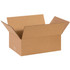 B O X MANAGEMENT, INC. 14105 Partners Brand Flat Corrugated Boxes, 14in x 10in x 5in, Kraft, Bundle of 25