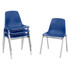 National Public Seating 8125-4  8100 Series Poly Shell Stack Chairs, Blue, Set Of 4 Chairs