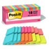 3M CO 654-18CTCP Post-it Notes, 18 Pads, 3 in x 3 in, Clean Removal, School Supplies and Office Products, Sticky Notes for Vertical Surfaces, Monitors, Walls and Windows, Poptimistic Collection