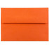 JAM PAPER AND ENVELOPE JAM Paper 15808  Booklet Envelopes, #4 Bar (A1), Gummed Seal, 30% Recycled, Orange, Pack Of 25
