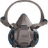 3M 7000128239 Half Facepiece Respirator: Silicone, Bayonet, Medium