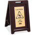 Rubbermaid Commercial Products Rubbermaid Commercial 1867507 Rubbermaid Commercial Brass Plaque Wooden Caution Sign