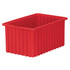 Akro-Mils 33168 RED Polypropylene Dividable Storage Tote: 40 lb Capacity