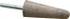 Cratex A3A36CXH 1/4 Mounted Point: 2-3/4" Thick, 1/4" Shank Dia, A3, 36 Grit, Very Coarse