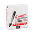 PILOT CORPORATION OF AMERICA 43100 Pilot Jumbo Chisel Felt-Tip Permanent Marker, Black Ink, Black/White Barrel