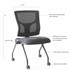 Lorell 62020 Lorell Conjure Mesh Training Chairs