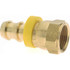 Eaton 10008B-608 Barbed Push-On Hose Female Connector: 3/4-16 UNF, Brass, 1/2" Barb