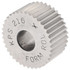 MSC KPSX216 Standard Knurl Wheel: 3/4" Dia, 90 ° Tooth Angle, 16 TPI, Straight, Cobalt