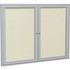 Ghent Manufacturing, Inc Ghent PA24860VX185 Ghent 2 Door Enclosed Vinyl Bulletin Board with Satin Frame