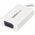 StarTech.com CDP2VGAUCPW StarTech.com USB C to VGA Adapter with 60W Power Delivery Pass-Through - 1080p USB Type-C to VGA Video Converter w/ Charging - White