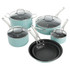 GIBSON OVERSEAS INC. Martha Stewart 995116580M  Aluminum Cookware Set, Mint