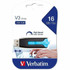 Verbatim America, LLC Microban 49176 16GB Store 'n' Go&reg; V3 USB 3.2 Gen 1 Flash Drive - Blue