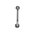 MABIS HEALTHCARE, INC. 521-1530-0612 DMI Textured Steel Bath And Shower Grab Bar, 12inH x 2inW x 3inD, Silver