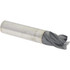 Accupro 436S3750030C11 Corner Radius End Mill: 3/8" Dia, 1/2" LOC, AlTiN Finish, Corner Radius End, Centercutting