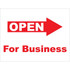Ability One Sign: "Open For Business" YS-0002-OB