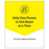 Ability One Sign: "One Person Per Room Reminder" PVC-0007