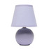 ALL THE RAGES INC Simple Designs LT2008-PRP   Mini Ceramic Globe Table Lamp, 8.66inH, Purple