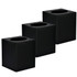 ADIR CORP. Alpine ALP407-BLK-3PK  Acrylic Tissue Box Covers, 6-1/2in x 4-3/4in x 4-3/4in, Black, Pack Of 3 Covers