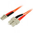 StarTech.com 50FIBLCSC2 StarTech.com 2m Fiber Optic Cable - Multimode Duplex 50/125 - LSZH - LC/SC - OM2 - LC to SC Fiber Patch Cable
