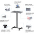 Lorell 84837 Lorell Height-adjustable Mobile Desk