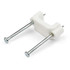 StarTech.com CBMDNMCC1 StarTech.com 100 Pack Cable Clips with Nails - Two Steel Nails - Reusable Nail-in Clamps - Cord Mounting Clips/Fasteners/Tacks White - TAA
