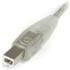 StarTech.com USB2HAB15T StarTech.com - Transparent USB 2.0 cable - 4 pin USB Type A (M) - 4 pin USB Type B (M) - ( USB / Hi-Speed USB ) - 15 ft