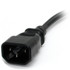 StarTech.com PAC100 StarTech.com 1ft (0.3m) Power Extension Cord, IEC C14 to NEMA 5-15R, 10A 125V, 18AWG, Black, Outlet Extension Cable for Power Supplies