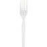 Genuine Joe 0010430CT Genuine Joe Heavyweight White Plastic Forks